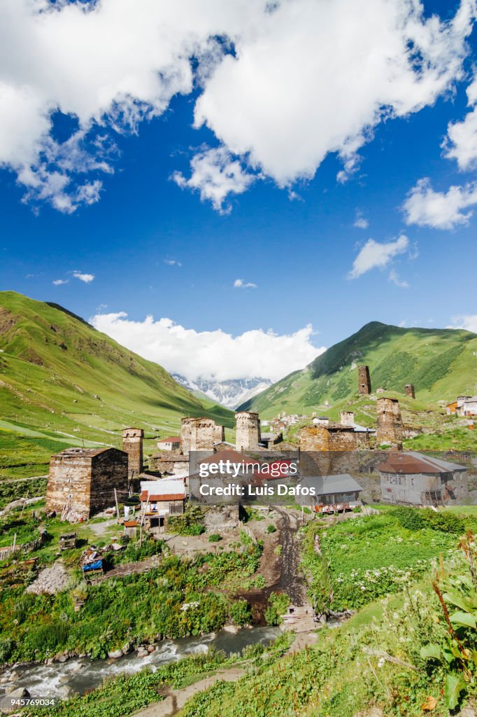 Medieval towers of Ushguli in Georgia