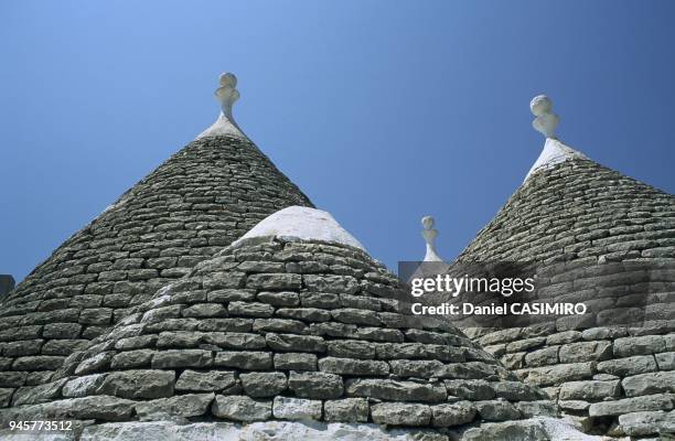 Italie, Les Pouilles, Alberobello, Trulli, logements traditionnels.