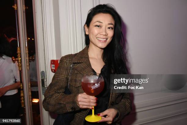 Malika Lambert attends Villa Schweppes Party 2018 At Hotel De Salomon De Rothschild on April 12, 2018 in Paris, France.