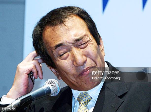 Masao Nakamura, president of NTT DoCoMo Inc., delivers the keynote speech at the WIRELESS JAPAN 2007 in Tokyo, Japan, on Wednesday, July 18, 2007.
