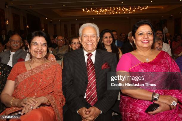 Madhu Chopra , mother of Bollywood actor Priyanka Chopra during the launch of Dr Arvind Lal's book "Corporate Yogi", at ITC Maurya, on April 11, 2018...