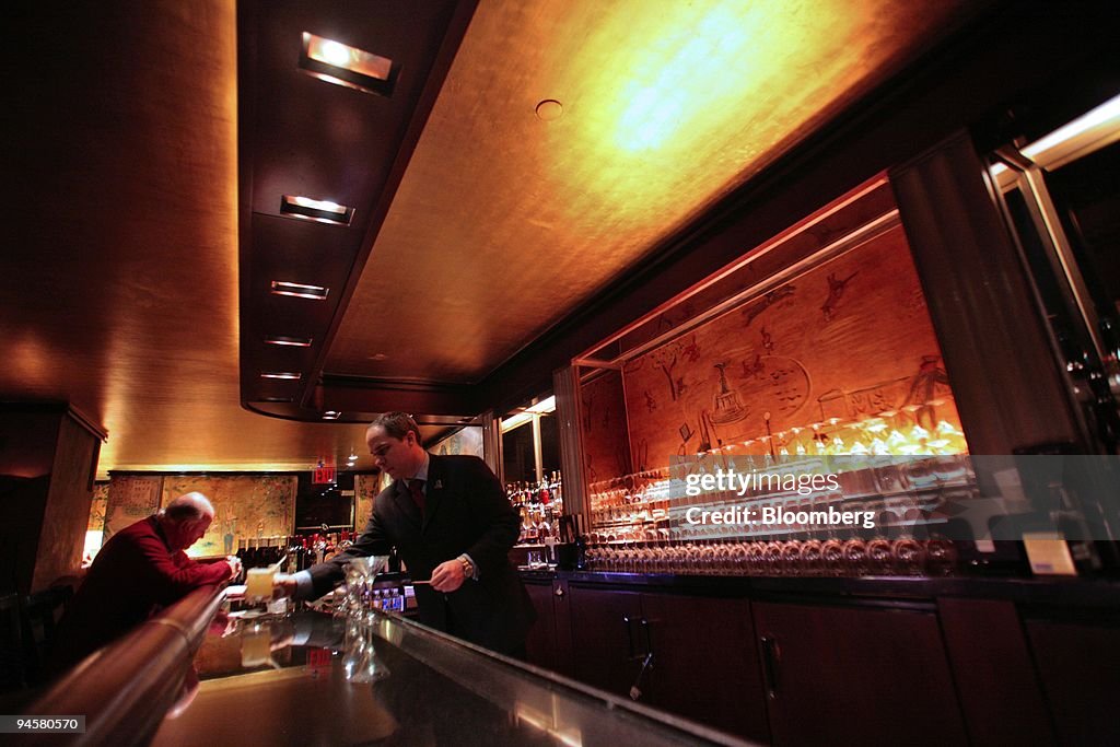 Brian Van Flandern, a bartender at Bemelmans Bar in the Carl