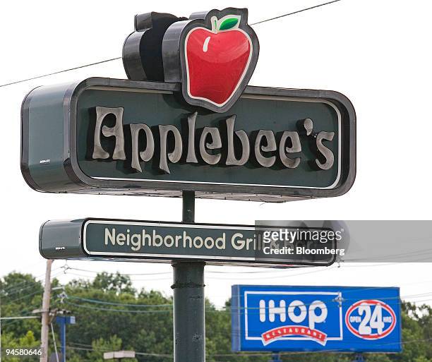 An Applebee's sign appears opposite an IHOP sign on Route 46 in Totowa, New Jersey, Monday, July 16, 2007. Ihop Corp., the largest U.S. Pancake-house...