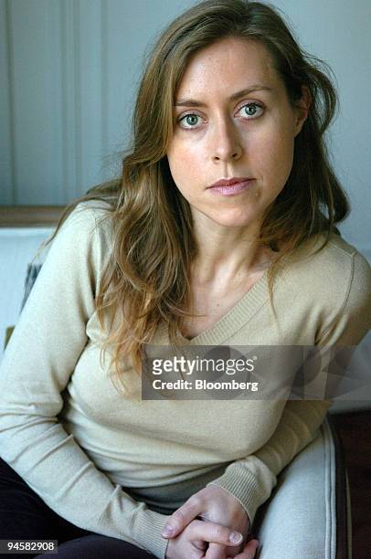 Writer Agnes Catherine Poirier poses in Paris, France, Friday, November 17, 2006. After more than a decade in London, Poirier sums up her impressions...