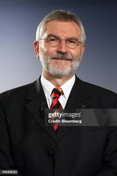 S Adam Opel AG Chief Executive Officer Hans Demant listens at a press conference in Berlin, Germany, Friday, June 29, 2007. General Motors Corp., the...