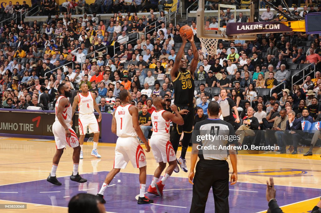 Houston Rockets v Los Angeles Lakers