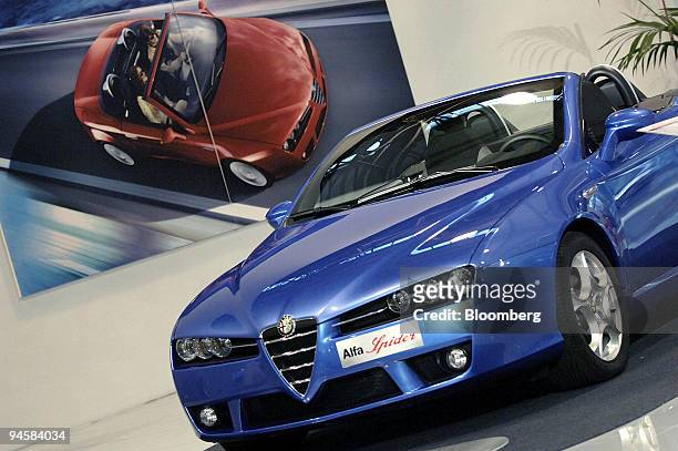 The Alfa Romeo Spider is seen at the Mirafiori Motor Village in Turin, Italy, on Friday, November 17, 2006.