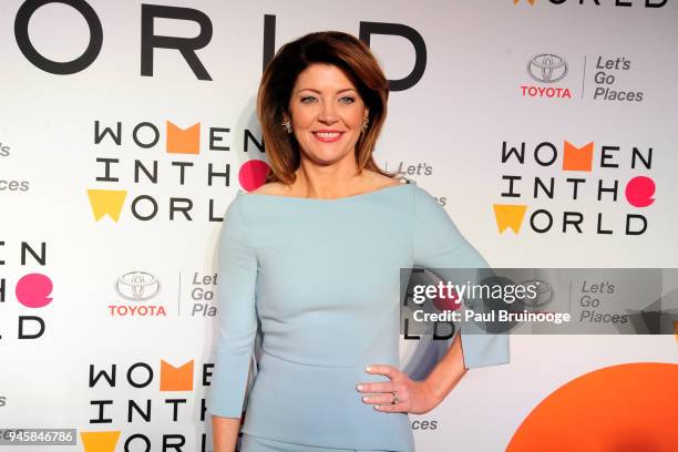 Norah O'Donnell attends the 2018 Women In The World Summit at David H. Koch Theater, Lincoln Center on April 12, 2018 in New York City.