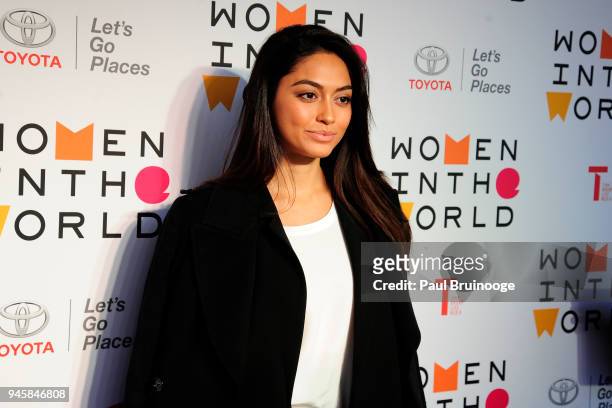 Ambra Battilana Gutierrez attends the 2018 Women In The World Summit at David H. Koch Theater, Lincoln Center on April 12, 2018 in New York City.