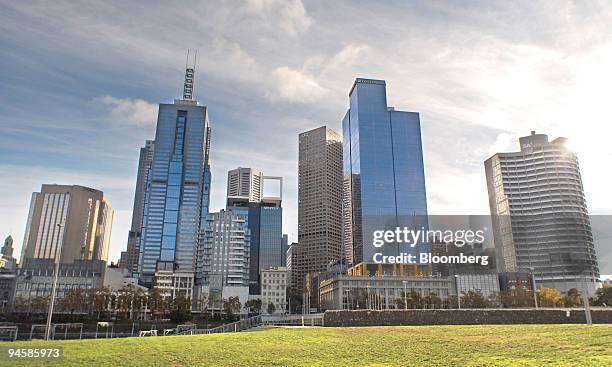 Melbourne's skyline is photographed, and shows the ANZ building, the Hyatt Hotel, the Sun Herald and the Ernst and Young offices, in Melbourne,...