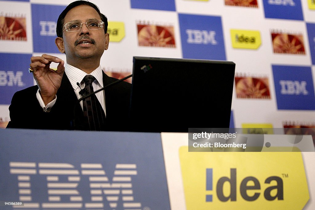 Shanker Annaswamy, managing director for IBM India, speaks a