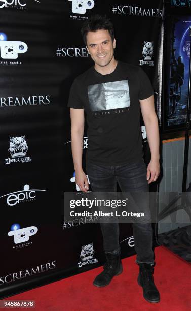 Actor Kash Hovey arrives for the Epic Pictures' "#Screamers" Los Angeles Premiere held at Los Feliz 3 Theatre on April 12, 2018 in Los Angeles,...