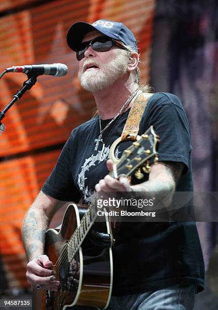 Greg Allman performs at Farm Aid on Randall's Island in New York, on September 9, 2007. New York Governor Eliot Spitzer proclaimed yesterday ?Farm...