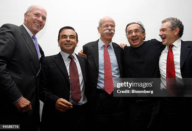 Carl-Peter Forster, president of General Motors Europe, Carlos Ghosn, chief executive officer of Renault and Nissan, Dieter Zetsche, DaimlerChrysler...