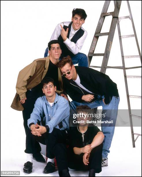 Pop group New Kids on the Block are photographed in 1989 in New York City.