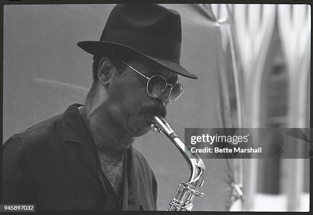 Saxophonist Ornette Coleman is photographed in 1985 in New York City.