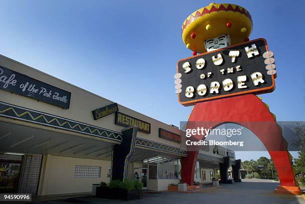 Large statue of "Pedro" looks down over the South of the Border restaurant near Dillon, South Carolina, Monday, August 28, 2006. Federal Reserve...