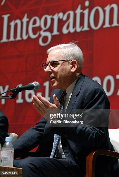 David M. Rubenstein, co-founder and managing director of the Carlyle Group, speaks at the 17th Asian Corporate Conference in Tokyo on Thursday, May...