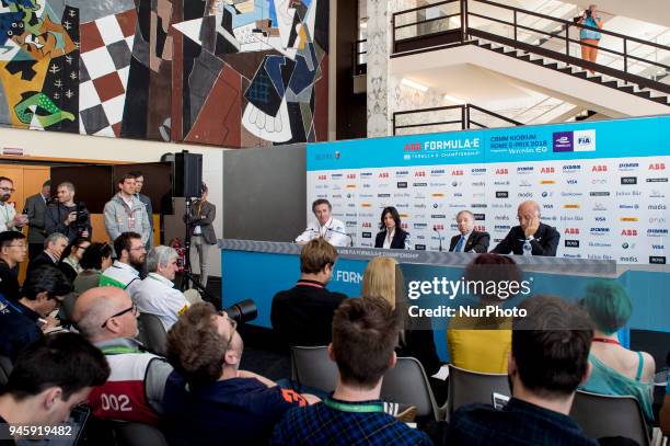 Jean Todt President of the FIA attending the press conference during the FIA Formula E Championship Day One Rome E-Prix 2018 at Circuto Cittadino...