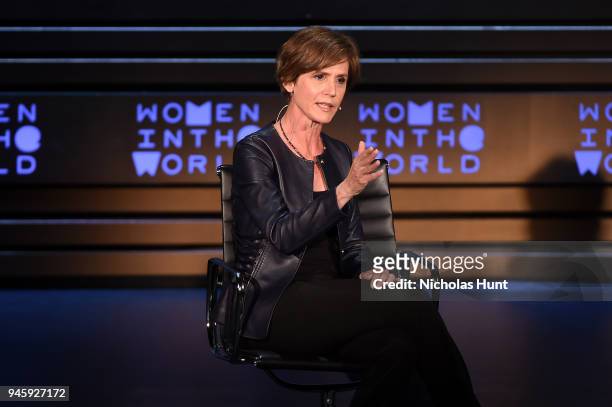 Sally Yates speaks on stage at the 2018 Women In The World Summit at Lincoln Center on April 13, 2018 in New York City.