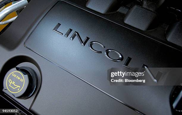 The 263 horsepower engine on Lincoln's MKZ four-door sedan from the Lincoln division of Ford Motor Co. Is pictured during the car's unveiling to the...