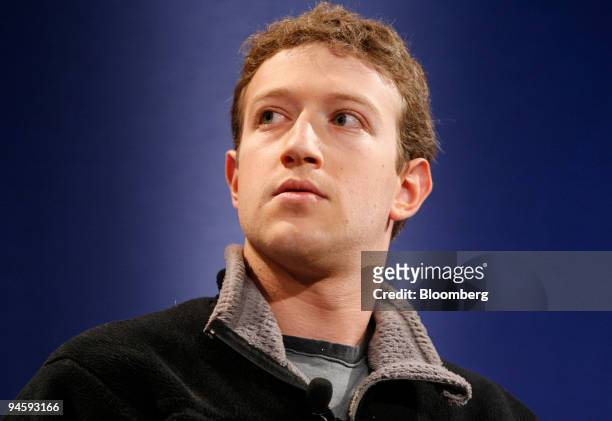 Mark Zuckerberg, founder of Facebook, participates in a discussion during the World Economic Forum in Davos, Switzerland, Thursday, Jan. 25, 2007.