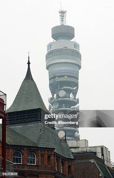 The BT tower is seen in London, U.K., Wednesday, November 8, 2006. BT Group Plc, the U.K.'s largest phone company, said second-quarter profit rose 28...