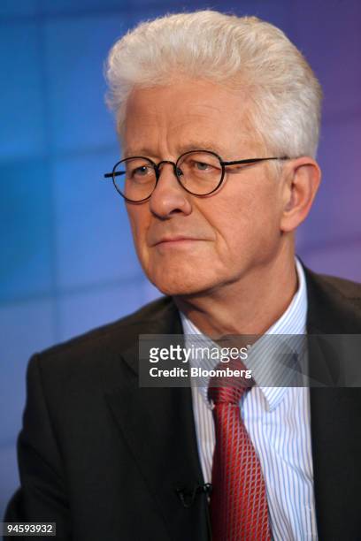 German Foreign Affairs Ministry Coordinator for German-American Cooperation Karsten Voigt pauses during an interview in Berlin, Germany, Wednesday,...