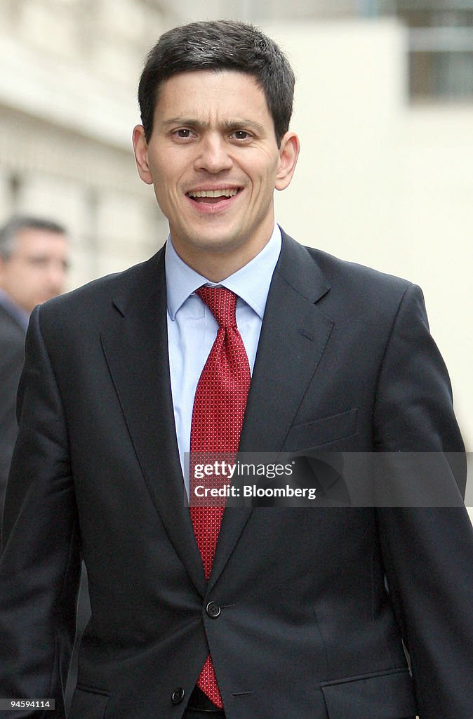 David Miliband, British Foreign Secretary arrives at the For