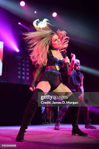 British girl band Little Mix in concert on May 13, 2016 in Sydney, Australia.