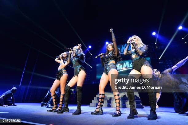 British girl band Little Mix in concert on May 13, 2016 in Sydney, Australia.