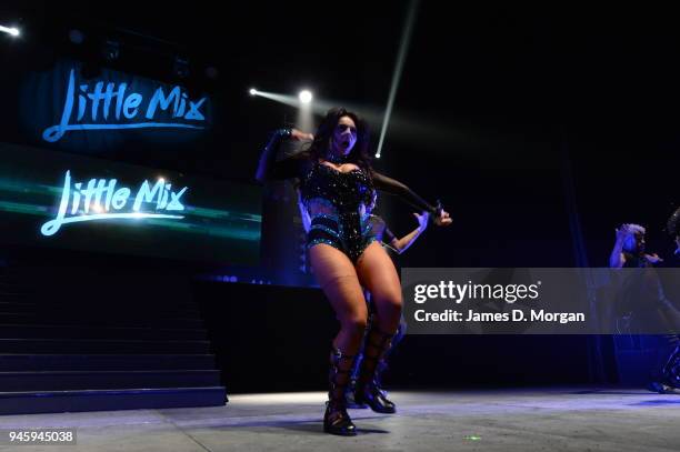 British girl band Little Mix in concert on May 13, 2016 in Sydney, Australia.