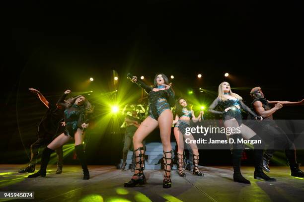 British girl band Little Mix in concert on May 13, 2016 in Sydney, Australia.