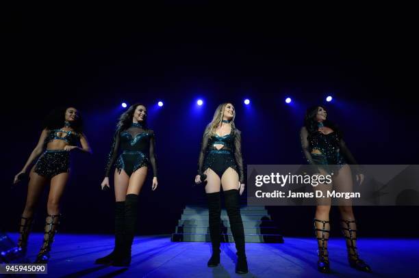 British girl band Little Mix in concert on May 13, 2016 in Sydney, Australia.