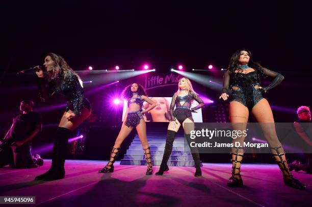 British girl band Little Mix in concert on May 13, 2016 in Sydney, Australia.