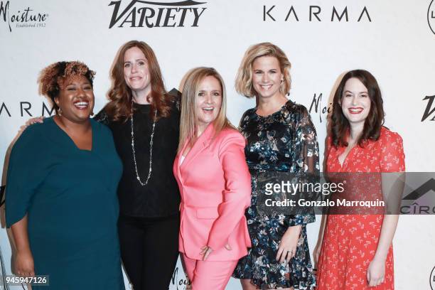 Ashley Nicole Black, Alison Camillo, Samantha Bee, Allana Harkin and Jackie Knobbe during the 2018 Variety's Power Of Women: New York at Cipriani...