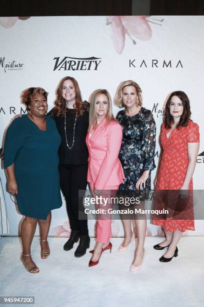 Ashley Nicole Black, Alison Camillo, Samantha Bee, Allana Harkin, Jackie Knobbe during the 2018 Variety's Power Of Women: New York at Cipriani Wall...