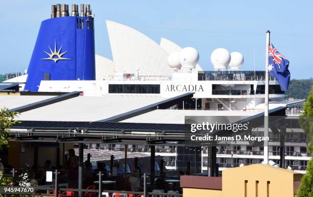 Cruises Arcadia arrives into the harbour on her world cruise on March 01, 2016 in Sydney, Australia. Weighing in at 84,000 tonnes, P&O's fourth...