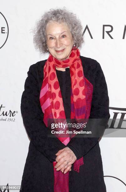 Poet Margaret Atwood attends the 2018 Variety's Power of Women: New York at Cipriani Wall Street on April 13, 2018 in New York City.