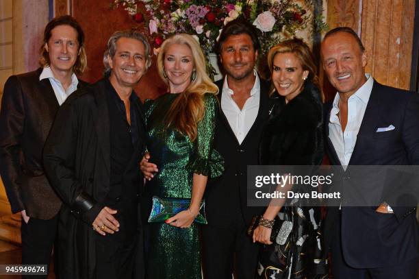 Carlos Souza, Tamara Beckwith, Giorgio Veroni, Arabella Spiro and Glenn Spiro attend the Formula E cocktail party in the Italian capital ahead of the...