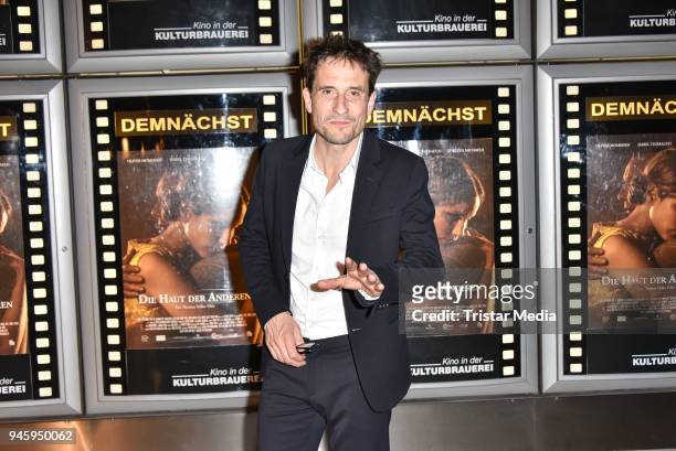 Oliver Mommsen during the premiere 'Die Haut der Anderen' at Kino in der Kulturbrauerei on April 13, 2018 in Berlin, Germany.