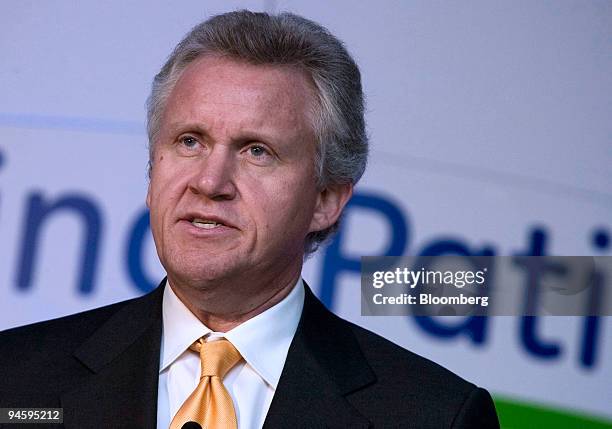 Jeffrey Immelt, chairman and chief executive officer of General Electric Co., speaks during the GE-sponsored "Health Re-imagined" conference in New...