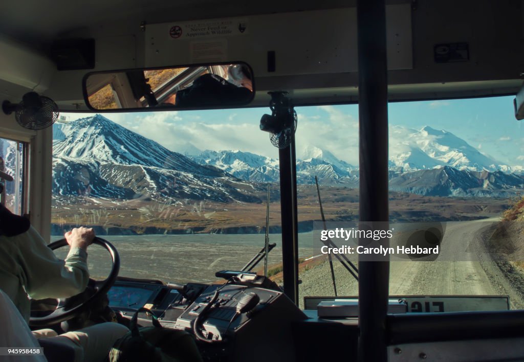 Tour Bus in Denali National Park and Preserve