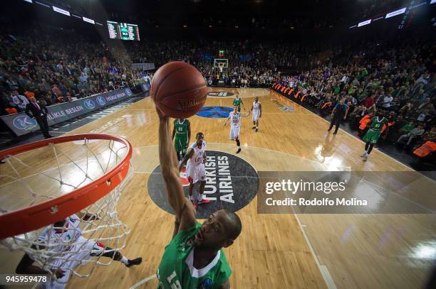 Will Cummings, #12 of Darussafaka Istanbul in action during the 7DAYS EuroCup Basketball Finals game two between Darussafaka Istanbul v Lokomotiv...