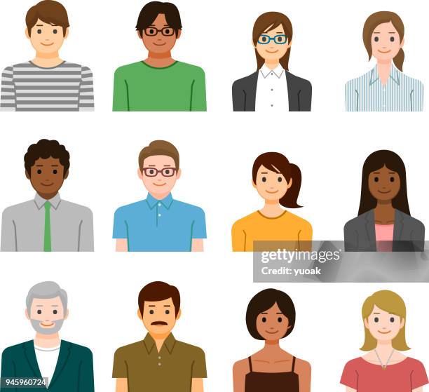 people avatars - citizenship stock illustrations