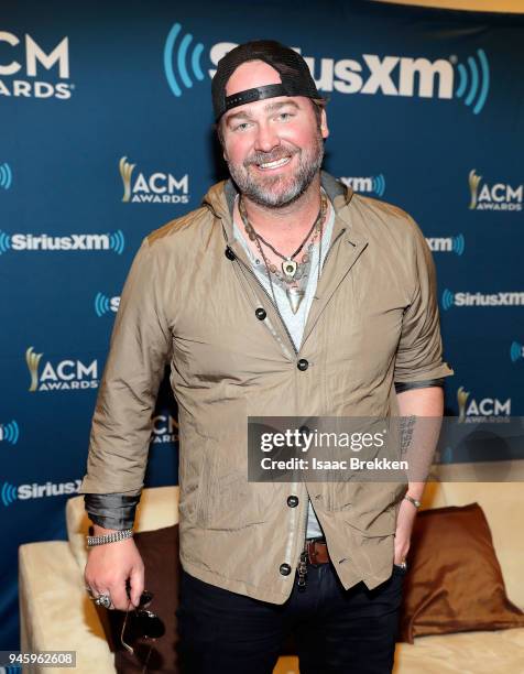 Lee Brice attends SiriusXM's The Highway channel broadcast backstage from the Academy of Country Music Awards on April 13, 2018 in Las Vegas, Nevada.