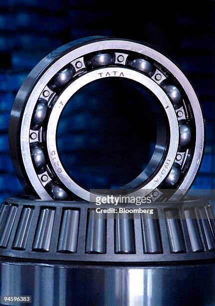 Ball bearings, manufactured by Tata Steel Ltd., are arranged for a photograph inside a hardware store in Mumbai, India, on Monday, May 14, 2007. Tata...