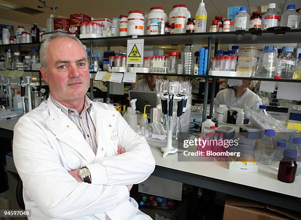 Professor Frank Barry poses at the Regenerative Medicine Institute at University College Galway, Ireland, on March 14, 2007. Big pharmaceutical...