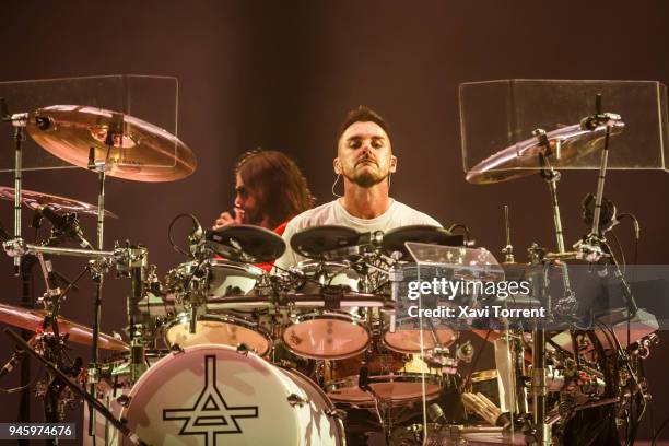 Jared Leto and Shannon Leto of 30 Seconds To Mars perform in concert at Sant Jordi Club on April 13, 2018 in Barcelona, Spain.