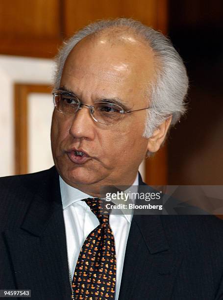 Tariq Kirmani, chairman of the Pakistan International Airlines speaks during an interview at the 2nd World Islamic Economic Forum in Islamabad ,...